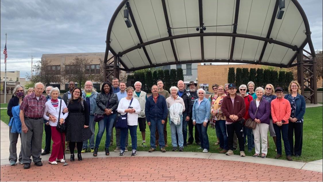 NAOMI members at a prayer vigil on the 400 Block in downtown Wausau